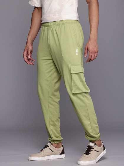 HRX by Hrithik Roshan Typography Printed Anti Odour Cargo Joggers