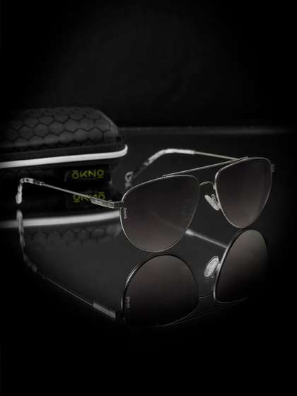 OKNO Polarised and
                        UV Protected Lens Unisex Metal Grey Medium
                        Aviator Sunglasses