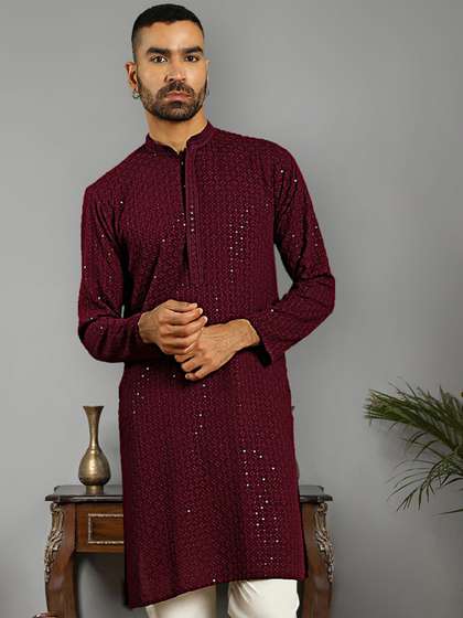 Anouk Sequinned Pure Cotton Kurtas