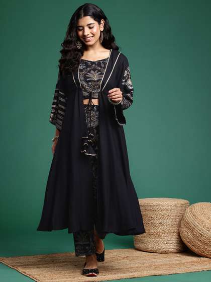 Sangria Top & Trousers With Shrug