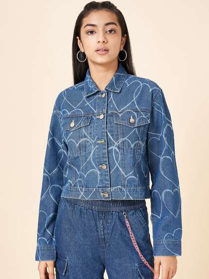 Coolsters by Pantaloons
                    Girls Graphic Printed Cotton Denim Jacket