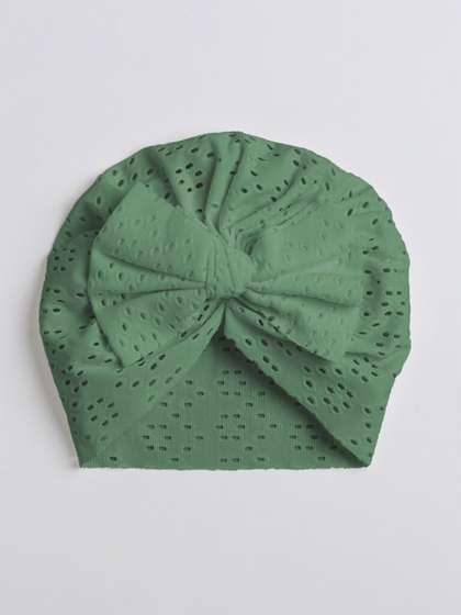 TIPY TIPY TAP Girls
                      Self Design Schifili Bow Turban Beanie Cap