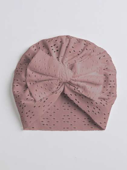 TIPY TIPY TAP Girls Self
                    Design Schifili Bow Turban Beanie Cap