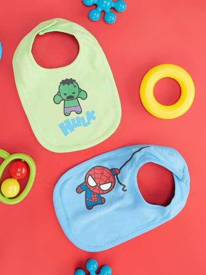 Pantaloons Baby Boys
                    Pack Of 2 Printed Cotton Bibs