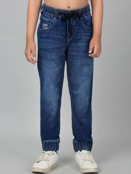 Cantabil Boys Heavy
                      Fade Stretchable Denim Joggers