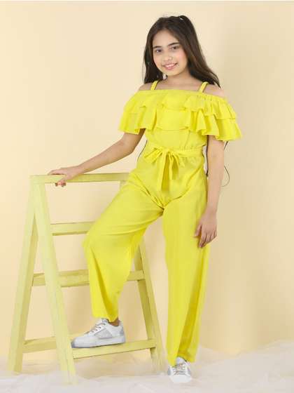 Cutiekins Girls Basic
                      Jumpsuit With Ruffles