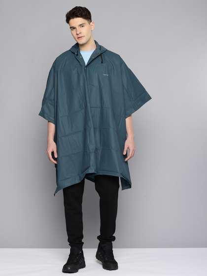 Decathlon Forclaz -
                        Adults Blue MT50 Waterproof Hiking Poncho