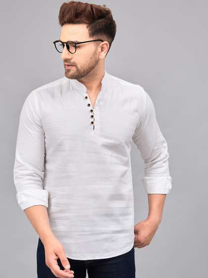 LOUIS MONARCH Mandarin Collar Short Kurta