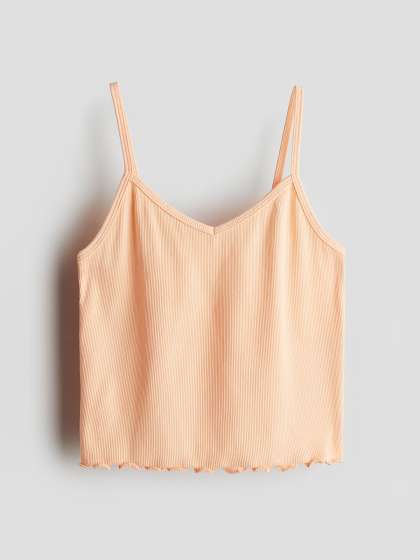 H&M Girls Ribbed Jersey Strappy Top