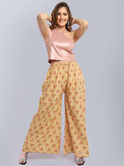 Jinfo Printed Flared Palazzos