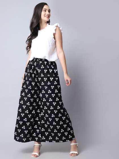 Jinfo Printed Flared Palazzos