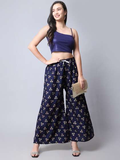 Jinfo Printed Flared Palazzos