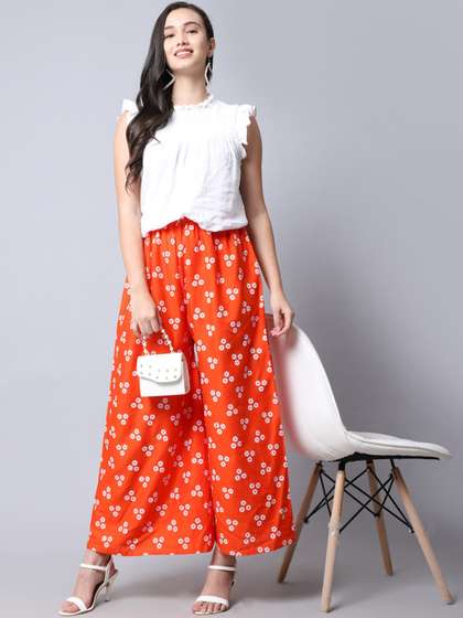 Jinfo Printed Flared Palazzos