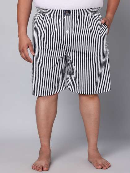 URBAN SCOTTISH Plus
                        Size Striped Pure Cotton Boxers USBX131