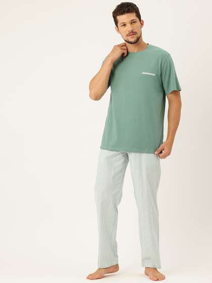 ETC Men Striped Pure
                        Cotton Night suit