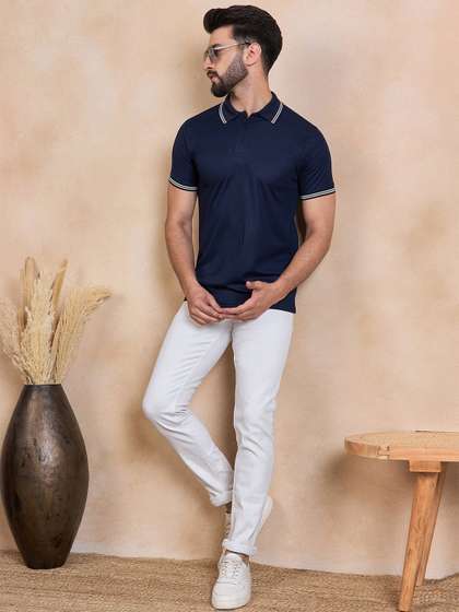 HERE&NOW Polo Collar Slim Fit T-shirt