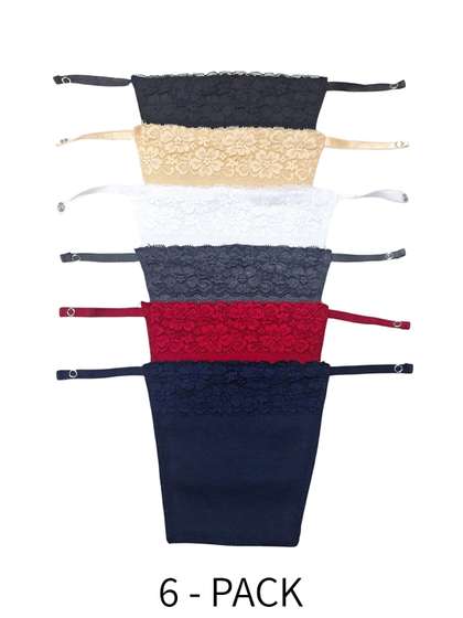 Glamoras Pack Of 6
                          Cleavage Cover Clip-On Camisole