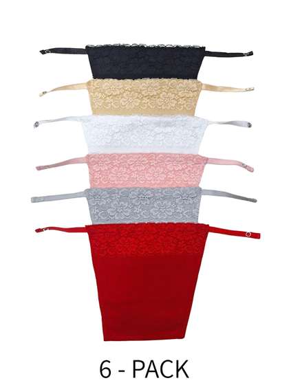 Glamoras Pack Of 6
                          Cleavage Cover Clip-On Camisole