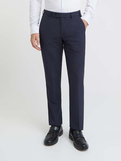 Park Avenue Men
                      Checked Formal Trousers