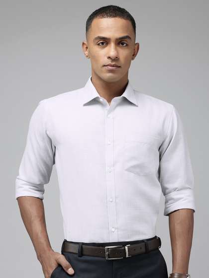 Park Avenue Slim
                          Fit Self Design Opaque Formal Shirt