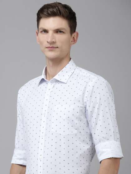 Park Avenue Slim
                          Fit Floral Printed Formal Shirt