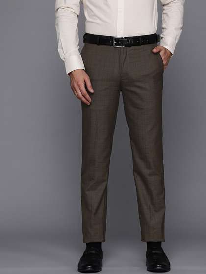 Raymond Men Checked
                        Slim Fit Trousers