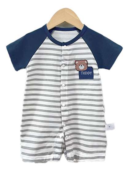 StyleCast x Revolte
                    Infant Boys Striped Cotton Rompers