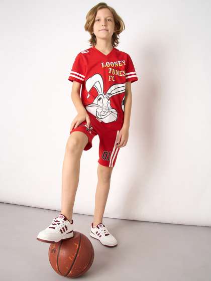 Jack & Jones Junior Boys Looney Tunes  Printed Cotton Shorts