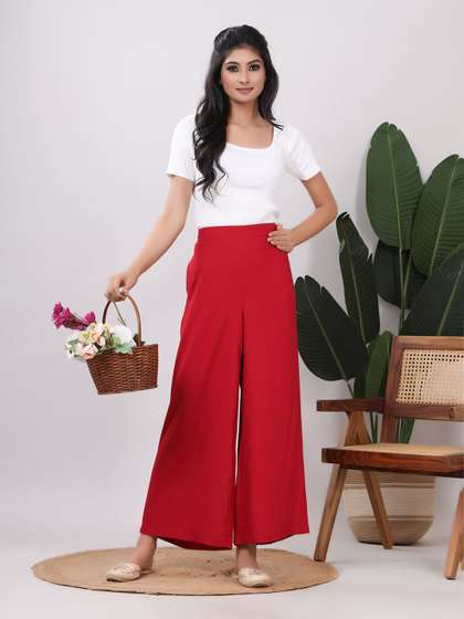 VASVI Women Flared Palazzos