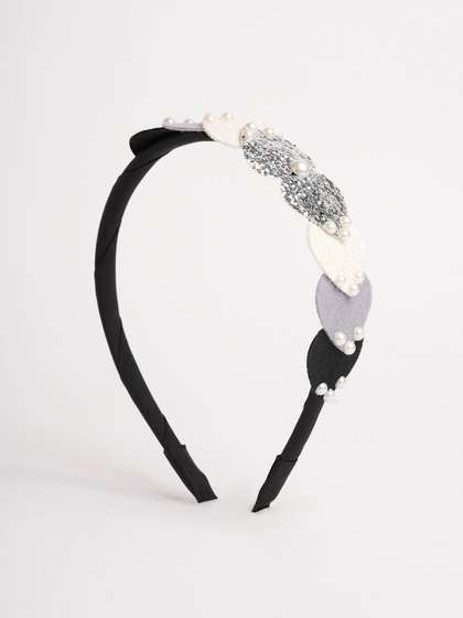 RIBBON CANDY Girls
                    Hearts and Pearl Detailing Hairband