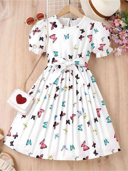 BAESD Girls Print Cotton Dress