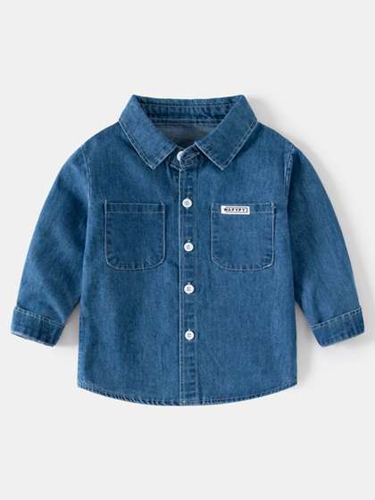 StyleCast Boys Blue
                    Spread Collar Cotton Casual Shirt