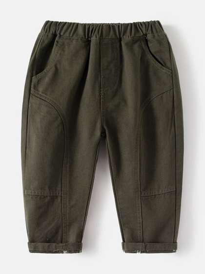 StyleCast Boys Olive
                      Cotton Regular Trousers