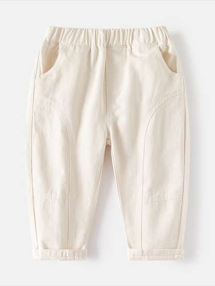StyleCast Beige Boys
                    Mid-Rise Chinos Trousers
