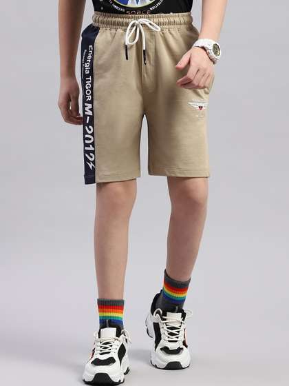 Monte Carlo Boys
                    Typography Printed Mid-Rise Cotton Regular Shorts