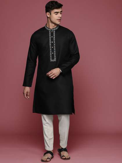 Inddus Embroidered Straight Kurta