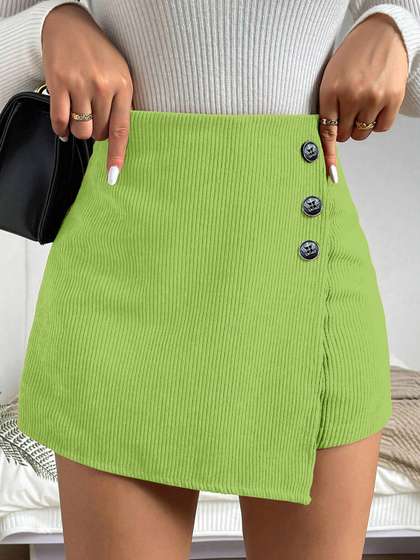RAJOVATI Pencil Front Slit Mini Skirts