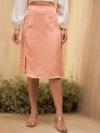 Marie Claire Polka Dots A-Line Midi Skirts