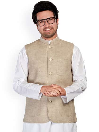 Authentics Mandarin
                        Collar Nehru Jacket