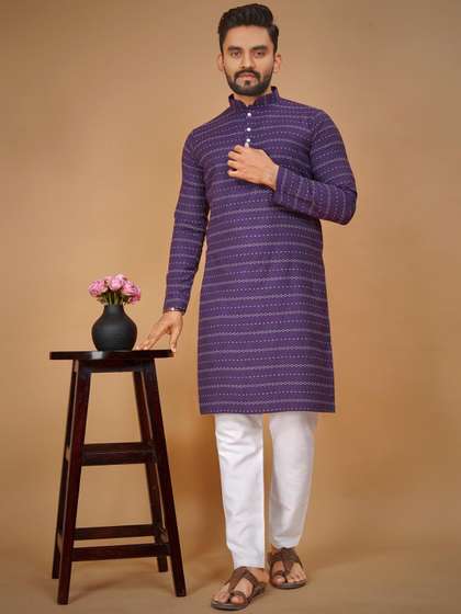Ekasya Striped Straight Kurta