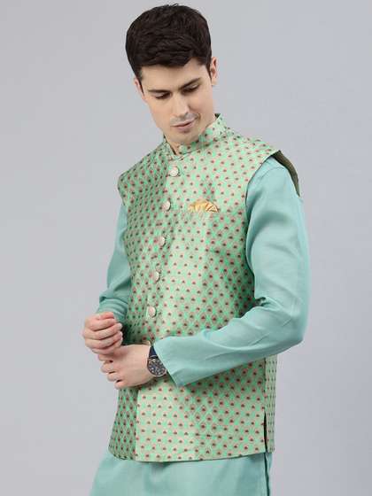 Manthan Men Woven Design Nehru Jacket
