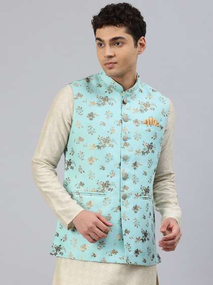 Manthan Men Woven Design Nehru Jacket