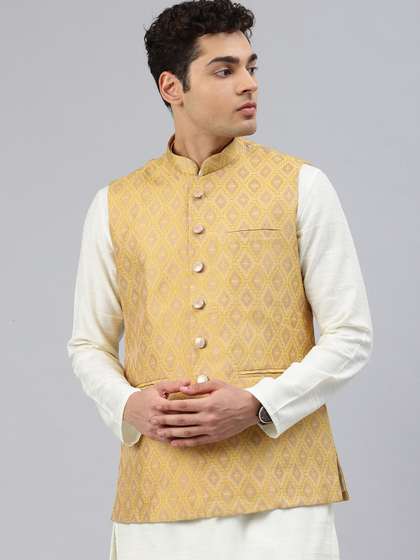 Manthan Woven
                          Design Nehru Jacket