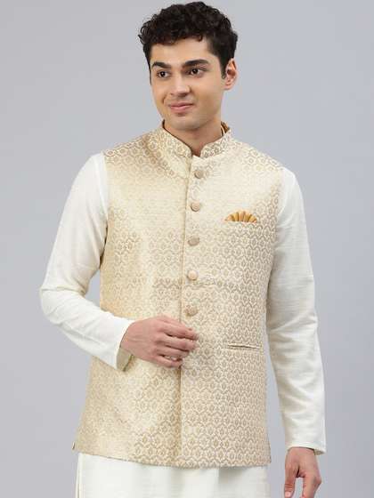 Manthan Woven Design Nehru Jacket