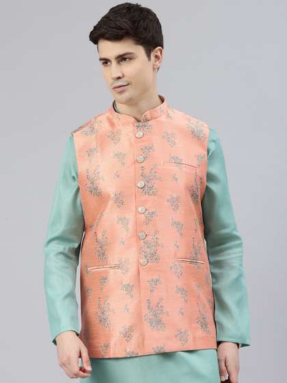 Manthan Woven Design Nehru Jacket