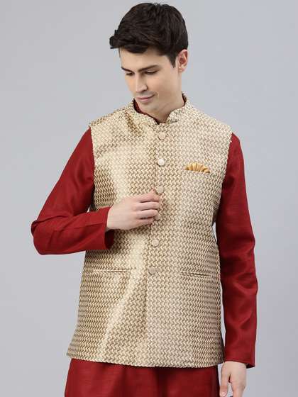 Manthan Woven Design Nehru Jacket