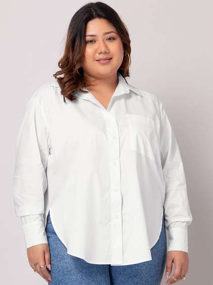 Fab Star Plus Size Cotton Casual Shirt