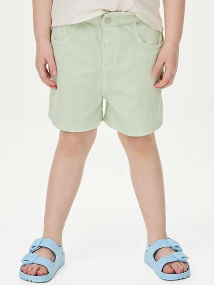 Marks & Spencer
                    Girls High-Rise Cotton Denim Shorts