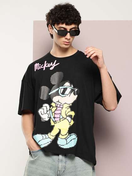 Kook N Keech Disney Mickey Mouse Print Oversized Pure Cotton T-shirt
