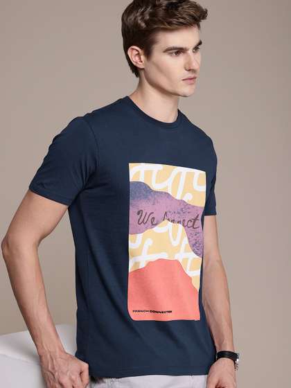 French Connection Typography Printed Pure Cotton T-shirt